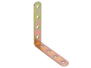 Lastrina Ad Angolo A 90 ° Forata Art.779- - Mm.100X100X20 - Spessore Mm.25 - 50 Pezzi Aldeghi