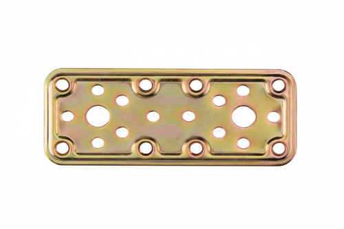 Piastra Di Giunzione Pesante Dritta Larghezza Mm.50 Art.770- - Mm.80X50 - Spessore Mm.2,2 - 50 Pezzi Aldeghi
