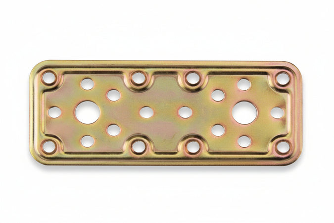 Piastra Di Giunzione Pesante Dritta Larghezza Mm.50 Art.770- - Mm.200X50 - Spessore Mm.2,2 - 25 Pezzi Aldeghi