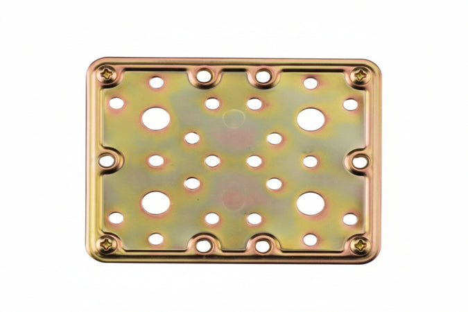 Piastra Di Giunzione Pesante Dritta Larghezza Mm.100 Art.776- - Mm. 80X100 - Spessore Mm.2,2 - 25 Pezzi Aldeghi