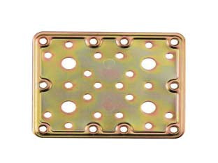 Piastra Di Giunzione Pesante Dritta Larghezza Mm.100 Art.776- - Mm.200X100 - Spessore Mm.2,2 - 5 Pezzi Aldeghi