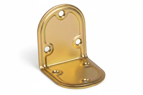 Piastra Di Giunzione Piegata Ad Angolo Arrotondata Art.971- - Mm.60X60 - Spessore Mm.2,2 - 50 Pezzi Aldeghi