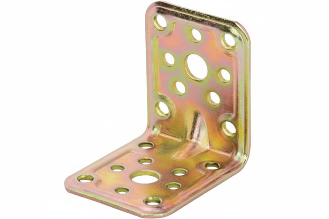 Piastra Di Giunzione Pesante Ad Angolo Larghezza Mm.50 Art.771- - Mm.40X40X50 - Spessore Mm.2,2 - 50 Pezzi Aldeghi