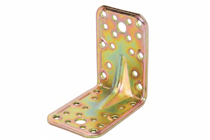 Piastra Di Giunzione Pesante Ad Angolo Larghezza Mm.65 Art.773- - Mm.90X90X65 - Spessore Mm.2,2 - 25 Pezzi Aldeghi
