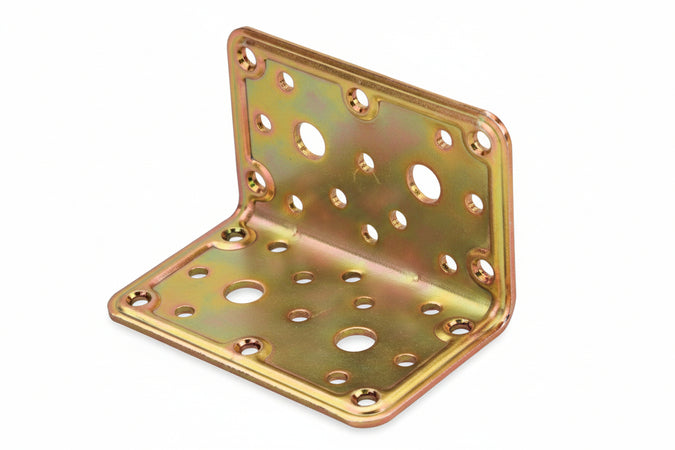 Piastra Di Giunzione Pesante Ad Angolo Larghezza Mm.100 Art.777- - Mm.60X60X100 - Spessore Mm.2,2 - 25 Pezzi Aldeghi