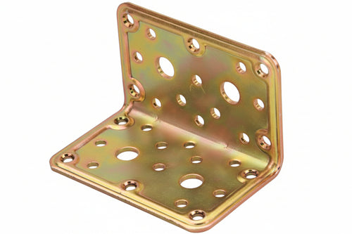Piastra Di Giunzione Pesante Ad Angolo Larghezza Mm.100 Art.777- - Mm.80X80X100 - Spessore Mm.2,2 - 20 Pezzi Aldeghi