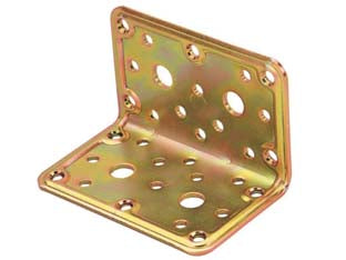 Piastra Di Giunzione Pesante Ad Angolo Larghezza Mm.100 Art.777- - Mm.100X100X100 - Spessore Mm.2,2 - 20 Pezzi Aldeghi