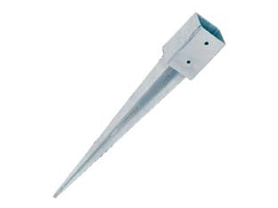 Supporto Da Piantare Su Terreno Per Trave Art.797 Mm.71X71X750 Aldeghi