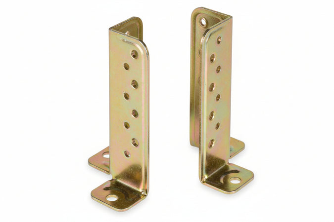 Supporto A Pavimento Universale Per Trave Art.803- - Mm.31X31X115 - Spessore Mm.2,5 - 2 Pezzi Aldeghi