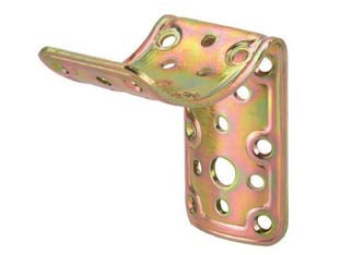 Piastra Di Giunzione A 90 ° Per Incrocio Palo Tondo Ee ? Mm.80 Art.908- - Mm.80X80X50 - Spessore Mm.22 - 5 Pezzi Aldeghi