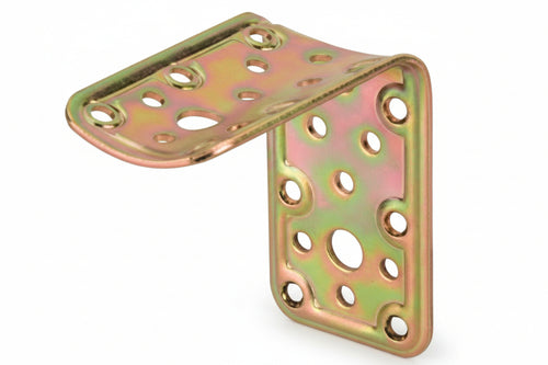 Piastra Di Giunzione A 90 ° Per Incrocio Piano E Tondo Ee ? Mm.80 Art.910- - Mm.80X80 - Spessore Mm.22 - 5 Pezzi Aldeghi
