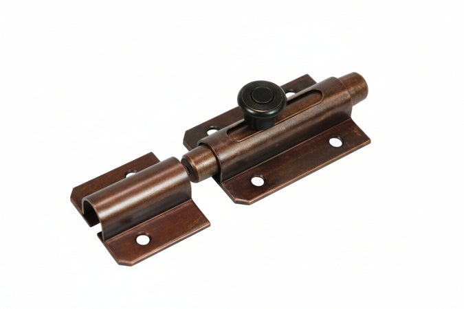 Catenaccio Trasversale Leggero Asta Tonda Con Incontro Art.216- - Mm.120X36 - 10 Pezzi Aldeghi