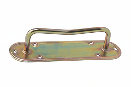 Maniglia Con Piastra Art.950- - Mm.80X50X20 - Filo Ø Mm.9 - Spessore Mm.2,2 - 2 Pezzi Aldeghi