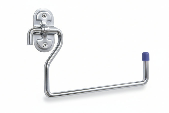 Gancio A L Dritto A Parete In Acciaio Zincato Art.4030- - Mm.120X150X25, Ø Mm.9 - 10 Pezzi Aldeghi