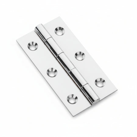 Cerniere Strette In Acciaio Inox Perno Fisso- - Mm.50X30X1,0 - 24 Pezzi