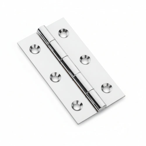 Cerniere Strette In Acciaio Inox Perno Fisso- - Mm.50X30X1,0 - 24 Pezzi