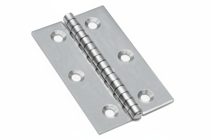 Cerniere Piane In Acciaio Inox Perno Fisso- - Mm.60X50X1,5 - 25 Pezzi