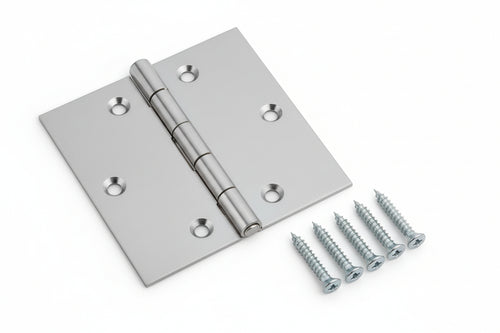 Cerniere Quadre Acciaio Inox Perno Fisso- - Mm.30X30X0,8 - 24 Pezzi