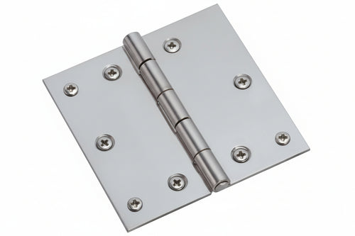 Cerniere Quadre Acciaio Inox Perno Fisso- - Mm.40X40X0,8 - 24 Pezzi