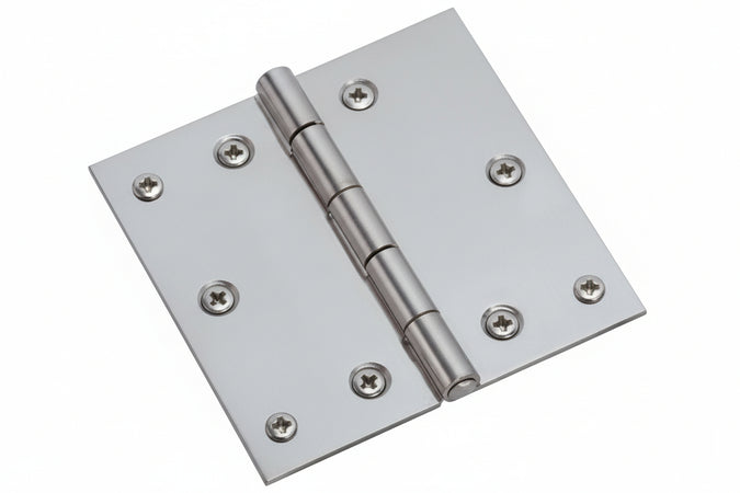 Cerniere Quadre Acciaio Inox Perno Fisso- - Mm.40X40X0,8 - 24 Pezzi
