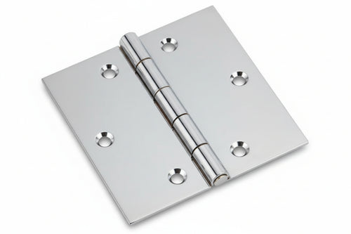 Cerniere Quadre Acciaio Inox Perno Fisso- - Mm.50X50X1,0 - 24 Pezzi