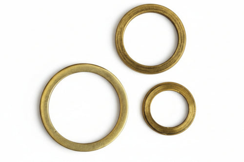 Rondelle Alzaporta In Ottone- - Ø Mm.11/16 - 100 Pezzi