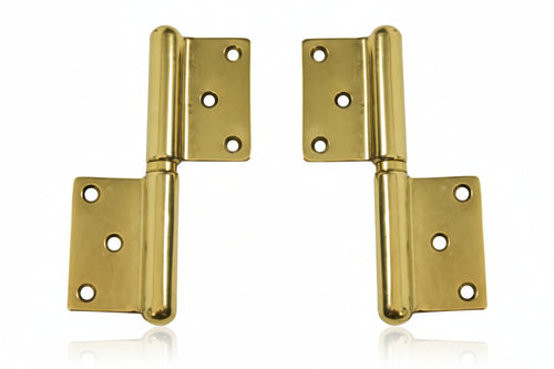 Cerniera In Grossezza In Ottone Lucido- - Mm.100 Sx - 2 Pezzi