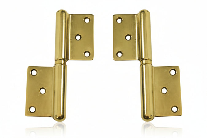 Cerniera In Grossezza In Ottone Lucido- - Mm.100 Sx - 2 Pezzi