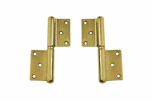 Cerniera In Grossezza In Ottone Lucido- - Mm.120 Sx - 2 Pezzi