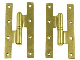 Cerniere Paumelles In Ottone Lucido- - Mm.55X100H. Sx - 4 Pezzi