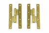 Cerniere Paumelles In Ottone Lucido- - Mm.60X120H. Sx - 2 Pezzi