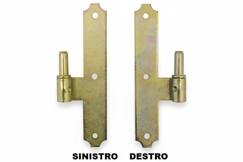 Cardine A Legno Per Bandella Su Lama A Filo- - Mm.180X30 Sx Interasse Mm.54 - 12 Pezzi