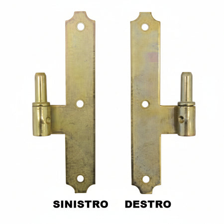 Cardine A Legno Per Bandella Su Lama A Filo- - Mm.180X30 Dx Interasse Mm.54 - 12 Pezzi