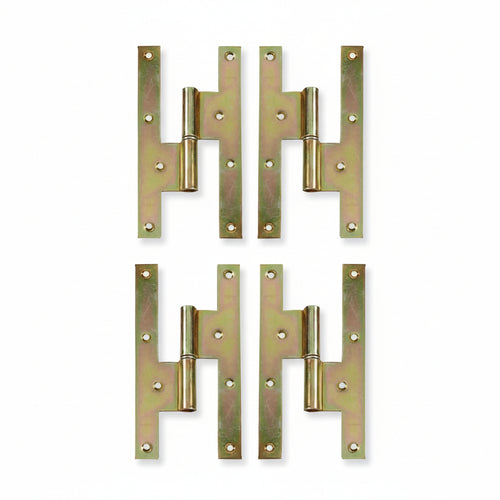 Maschietti Per Persiane Alla Romana- - Mm.193X120 Dx Interasse Mm.80, Zincati Bianchi - 6 Pezzi Mrcas