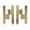 Maschietti Per Persiane Alla Romana- - Mm.193X120 Sx Interasse Mm.80, Zincati Bianchi - 6 Pezzi Mrcas