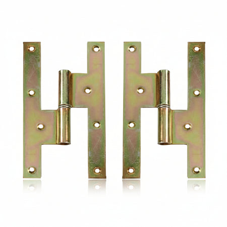 Maschietti Per Persiane Alla Romana- - Mm.193X120 Sx Interasse Mm.80, Zincati Bianchi - 6 Pezzi Mrcas