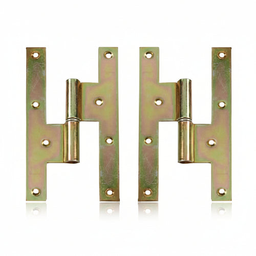 Maschietti Per Persiane Alla Romana- - Mm.193X120 Sx Interasse Mm.80, Zincati Bianchi - 6 Pezzi Mrcas
