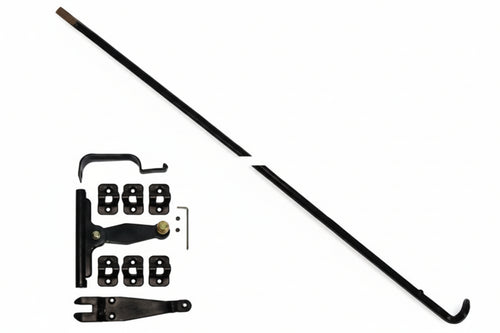 Spagnolette Per Finestra Complete In Kit Nere- - Cm.160H. Per Finestra - 2 Pezzi Mrcas