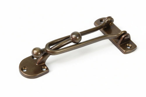 Fermaporte Con Gancio In Ottone Bronzato- - Mm.130X60H. - 3 Pezzi