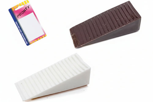 Fermaporta Adesivo A Cuneo In Blister- - Marrone, In Bl.4 Pz. - 12 Blister