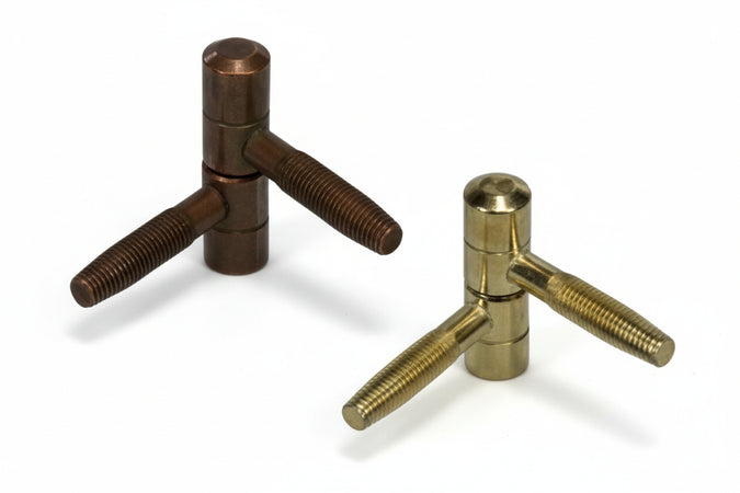 Cerniere Anuba Normali In Acciaio- - Ø Mm.9 Mod.119 (B.00119.09.02) Bronzato - 25 Pezzi Agb