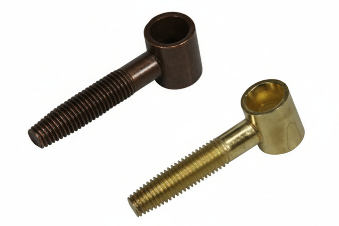 Cavallotto Anuba Per Aste Cremonesi- - Ø Mm.14 (E.00145.14.02) In Acciaio Ottonato - 20 Pezzi Agb