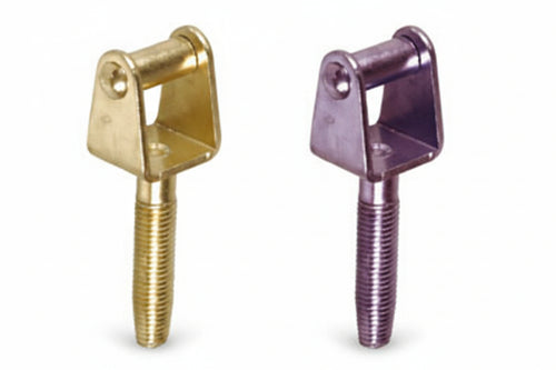 Cavallotti Con Rullo E Vite Anuba- - Mm.15 Di Altezza - Vite Mm.35 Acciaio Bronzato - 25 Pezzi Ibfm