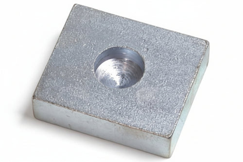 Piastra A Saldare In Acciaio Zincato Per Cardine Inferiore Art.349- - Ø Foro Mm.20 Misure Piastra Mm.60X70 - 10 Pezzi Combi