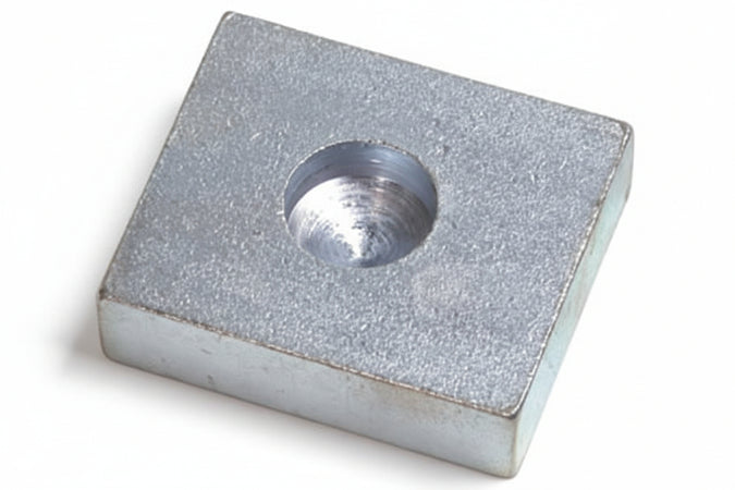 Piastra A Saldare In Acciaio Zincato Per Cardine Inferiore Art.349- - Ø Foro Mm.20 Misure Piastra Mm.60X70 - 10 Pezzi Combi