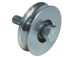 Ruota Cancelli Gola Tonda 1 Cuscinetto A Sfera Art.400 Ø Mm.80X20 Portata Kg.200 Combi