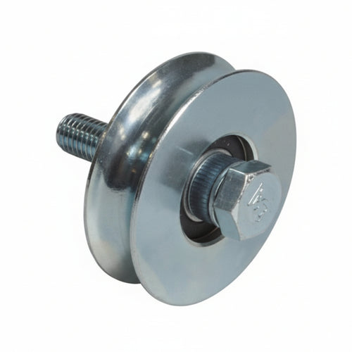 Ruota Cancelli Gola Tonda 1 Cuscinetto A Sfera Art.400 Ø Mm.80X20 Portata Kg.200 Combi