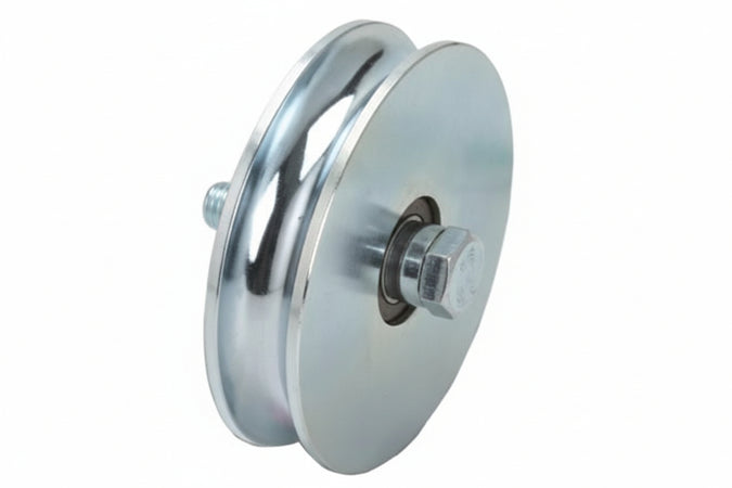 Ruota Cancelli Gola Tonda Con 2 Cuscinetti A Sfera Art.405 Ø Mm.100X28 Portata Kg.410 Combi