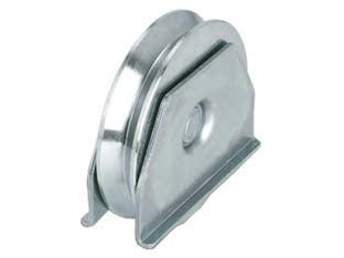 Ruota Cancelli Gola V 1 Cuscinetto A Sfera Art.417 Ee ¸ Mm.80X20 Portata Kg.200 Gola V 92 ° Combi