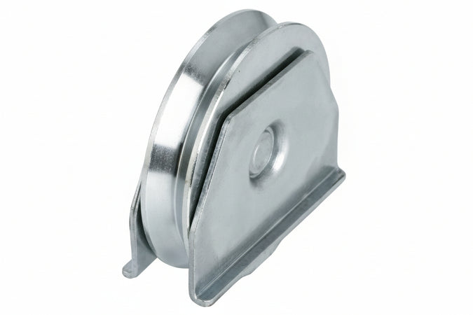 Ruota Cancelli Gola V 1 Cuscinetto A Sfera Art.417 Ee ¸ Mm.80X20 Portata Kg.200 Gola V 92 ° Combi